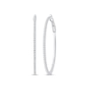 Thumbnail Image 1 of Diamond Hoop Earrings 1-1/2 ct tw 10K White Gold 57mm