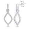 Thumbnail Image 1 of Diamond Twist Dangle Earrings 1/4 ct tw 10K White Gold