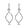 Thumbnail Image 2 of Diamond Twist Dangle Earrings 1/4 ct tw 10K White Gold