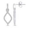 Thumbnail Image 3 of Diamond Twist Dangle Earrings 1/4 ct tw 10K White Gold