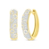 Thumbnail Image 1 of Diamond Cobblestone Hoop Earrings 1 ct tw 10K Yellow Gold