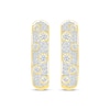 Thumbnail Image 2 of Diamond Cobblestone Hoop Earrings 1 ct tw 10K Yellow Gold