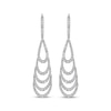 Thumbnail Image 2 of Diamond Layered Teardrop Earrings 2 ct tw 10K White Gold