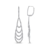 Thumbnail Image 3 of Diamond Layered Teardrop Earrings 2 ct tw 10K White Gold