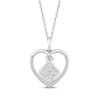 Thumbnail Image 1 of Hallmark Diamonds One Love Twisting Heart Necklace 1/3 ct tw Sterling SIlver 18&quot;