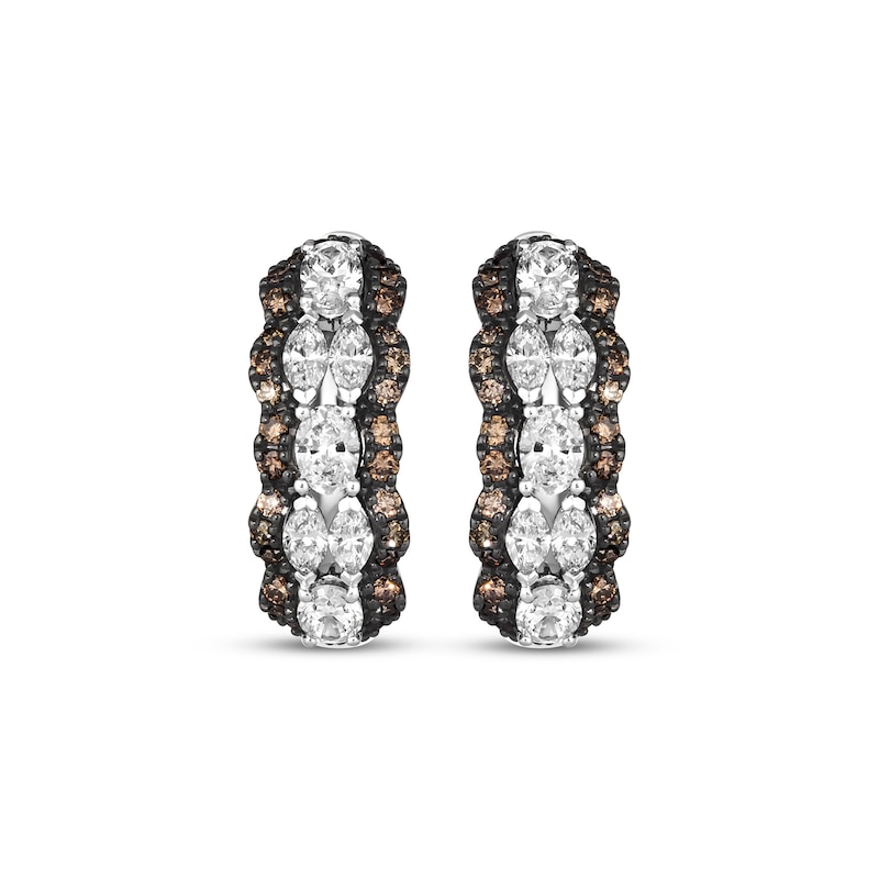 Le Vian Diamond Hoop Earrings 1-1/6 ct tw Platinum