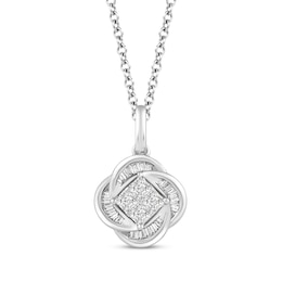 Hallmark Diamonds One Love Swirl Necklace 3/8 ct tw Sterling SIlver 18&quot;