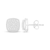 Thumbnail Image 1 of Multi-Diamond Cushion-Shaped Stud Earrings 1 ct tw 10K White Gold