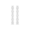 Thumbnail Image 2 of Diamond Alternating Hoop Earrings 1/4 ct tw Sterling Silver