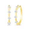 Thumbnail Image 0 of Diamond Station Hoop Earrings 3/8 ct tw 10K Yellow Gold