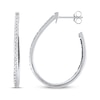 Thumbnail Image 3 of Black & White Diamond Inside-Out Hoop Earrings 1 ct tw 10K White Gold