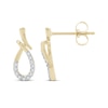 Thumbnail Image 1 of Diamond Teardrop Bypass Earrings 1/15 ct tw 10K Yellow Gold