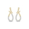 Thumbnail Image 2 of Diamond Teardrop Bypass Earrings 1/15 ct tw 10K Yellow Gold