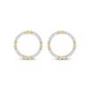 Thumbnail Image 2 of Diamond Open Circle Bead Earrings 1/6 ct tw 10K Yellow Gold