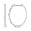 Thumbnail Image 0 of Diamond Twist Hoop Earrings 1/10 ct tw 10K White Gold