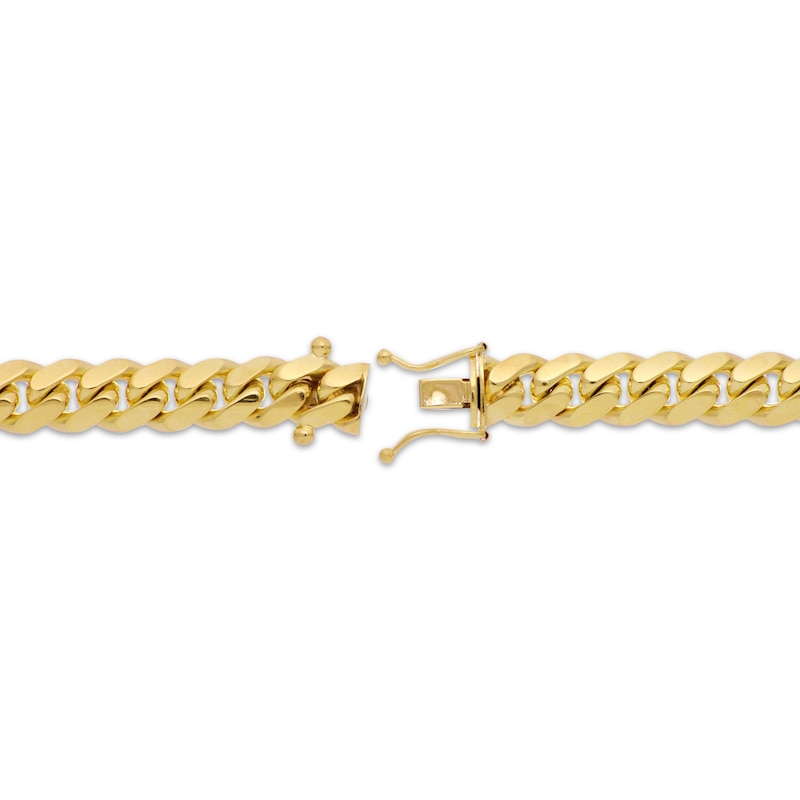 Solid Miami Cuban Curb Chain Necklace 9.24mm 10K Yellow Gold 24