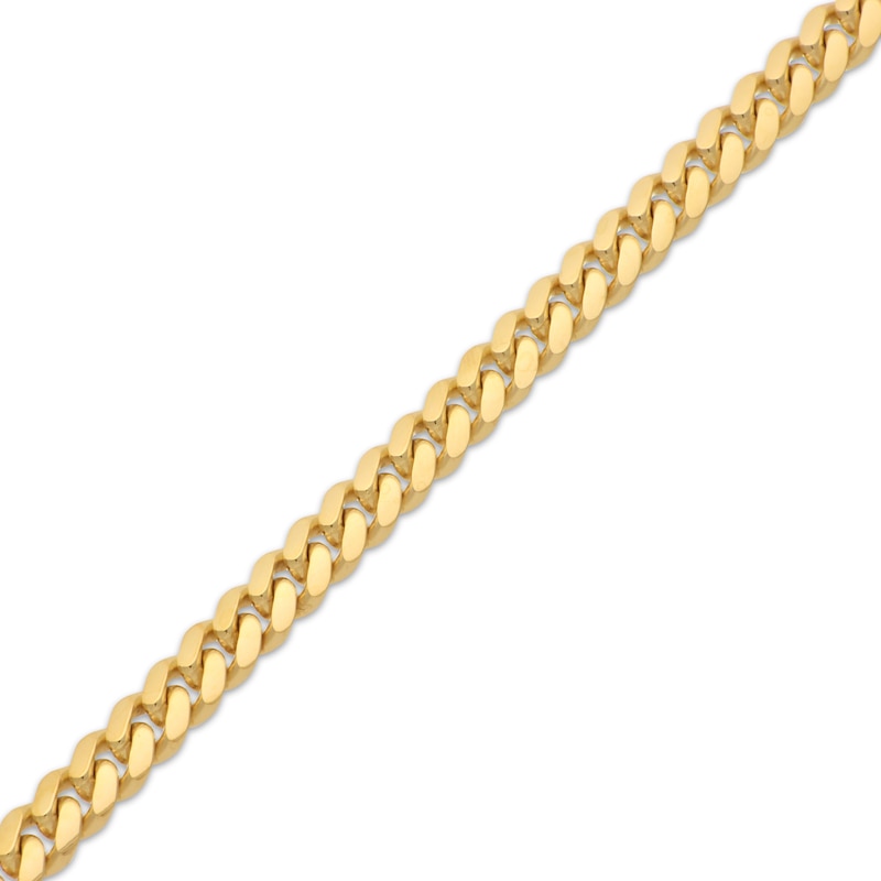 Main Image 2 of Solid Miami Cuban Curb Chain Necklace 6.93mm 10K Yellow Gold 22&quot;