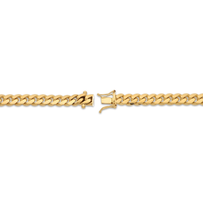 Main Image 3 of Solid Miami Cuban Curb Chain Necklace 6.93mm 10K Yellow Gold 22&quot;