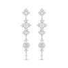 Thumbnail Image 2 of Princess & Round-Cut Diamond Scatter Drop Earrings 1-1/4 ct tw 14K White Gold