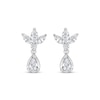 Thumbnail Image 2 of Pear, Marquise & Round-Cut Diamond Dangle Earrings 1 ct tw 14K White Gold