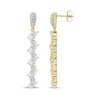 Thumbnail Image 2 of Marquise & Round-Cut Diamond Dangle Earrings 1-1/2 ct tw 14K Yellow Gold