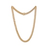 Thumbnail Image 2 of Hollow Cuban Curb Chain Necklace 9.3mm 10K Yellow Gold 22&quot;