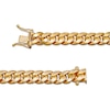 Thumbnail Image 3 of Hollow Cuban Curb Chain Necklace 9.3mm 10K Yellow Gold 22&quot;