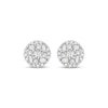 Thumbnail Image 1 of Baguette & Round-Cut Multi-Diamond Stud Earrings 1/2 ct tw 10K White Gold