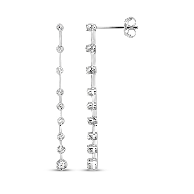 Main Image 1 of Diamond Drop Earrings 1/4 ct tw 10K White Gold