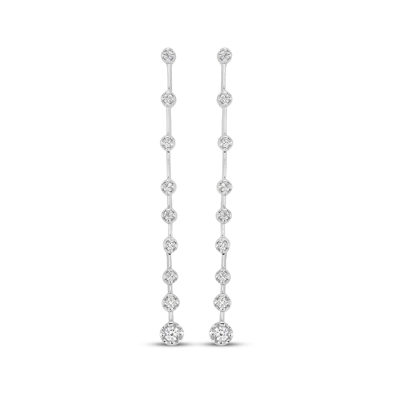 Main Image 2 of Diamond Drop Earrings 1/4 ct tw 10K White Gold