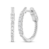 Thumbnail Image 1 of Diamond Graduated Inside-Out Hoop Earrings 3/4 ct tw 10K White Gold