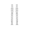 Thumbnail Image 2 of Diamond Graduated Inside-Out Hoop Earrings 3/4 ct tw 10K White Gold