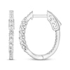 Thumbnail Image 3 of Diamond Graduated Inside-Out Hoop Earrings 3/4 ct tw 10K White Gold