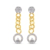 Thumbnail Image 1 of Diamond Chain Drop Earrings 1/4 ct tw 10K Yellow Gold