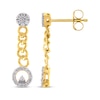 Thumbnail Image 2 of Diamond Chain Drop Earrings 1/4 ct tw 10K Yellow Gold