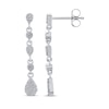 Thumbnail Image 3 of Multi-Diamond Teardrop Dangle Earrings 1/4 ct tw 10K White Gold