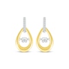 Thumbnail Image 2 of Unstoppable Love Diamond Teardrop Earrings 1/10 ct tw Sterling Silver & 10K Yellow Gold