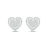 Thumbnail Image 1 of Multi-Diamond Heart Stud Earrings 1/10 ct tw Sterling Silver