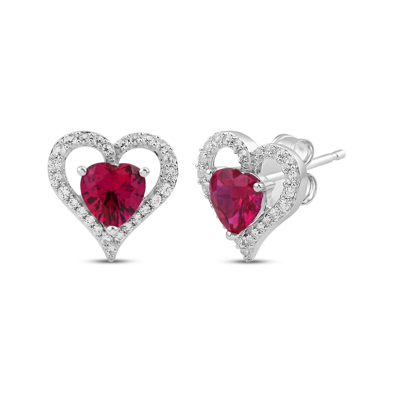 Heart Lab Created Ruby - Heart Cut Ruby - Do Amore