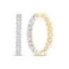 Thumbnail Image 0 of Round-Cut Diamond Hoop Earrings 1/4 ct tw 10K Two-Tone Gold