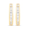 Thumbnail Image 2 of Channel-Set Diamond Oval Hoop Earrings 1 ct tw 10K Yellow Gold