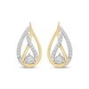 Thumbnail Image 1 of Love Ignited Diamond Flame Stud Earrings 1/5 ct tw Sterling Silver & 10K Yellow Gold