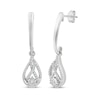 Thumbnail Image 0 of Love Ignited Diamond Flame Dangle Earrings 1/6 ct tw Sterling Silver