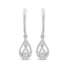 Thumbnail Image 1 of Love Ignited Diamond Flame Dangle Earrings 1/6 ct tw Sterling Silver