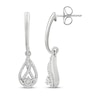 Thumbnail Image 2 of Love Ignited Diamond Flame Dangle Earrings 1/6 ct tw Sterling Silver