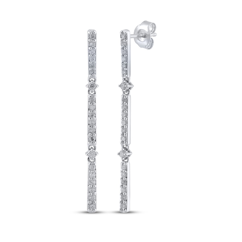 Main Image 1 of Diamond Drop Earrings 1/3 ct tw 10K White Gold