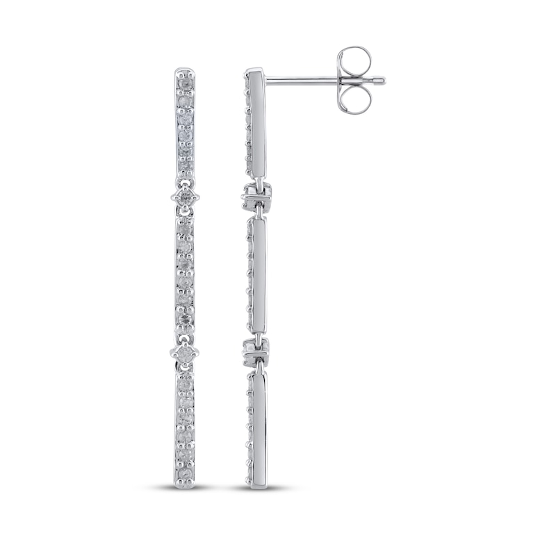 Main Image 3 of Diamond Drop Earrings 1/3 ct tw 10K White Gold