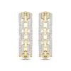 Thumbnail Image 2 of Linked Always Diamond Chain Link Hoop Earrings 3/4 ct tw 10K Yellow Gold