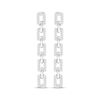 Thumbnail Image 2 of Linked Always Diamond Chain Link Drop Earrings 1/2 ct tw 10K White Gold