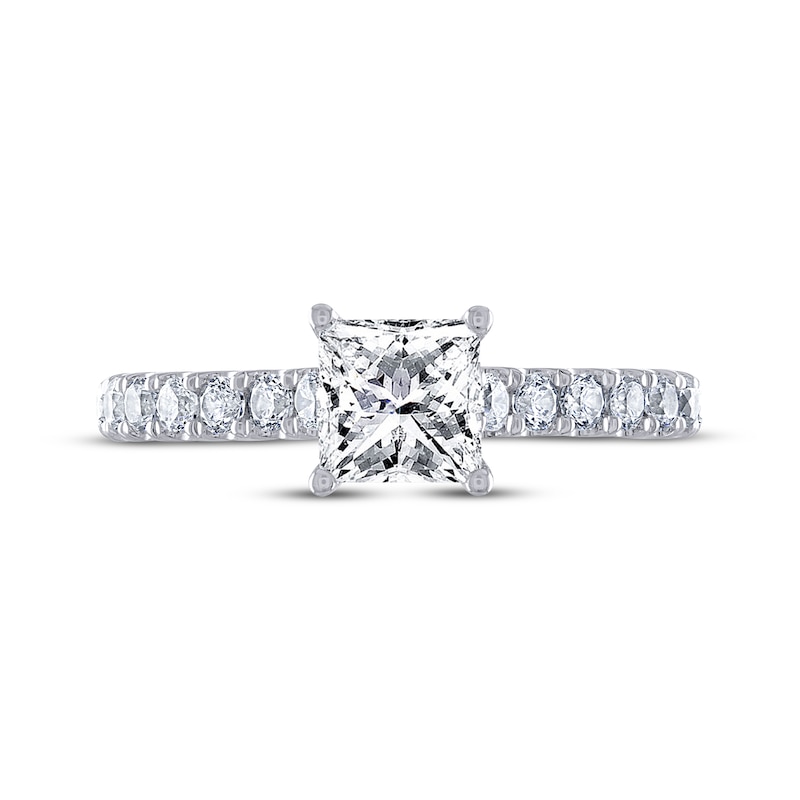 THE LEO Legacy Lab-Created Diamond Princess-Cut Engagement Ring 1-3/8 ct tw 14K White Gold